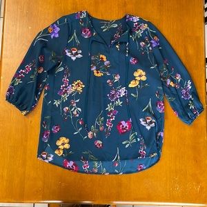 West Kei floral three quarter sleeve blouse